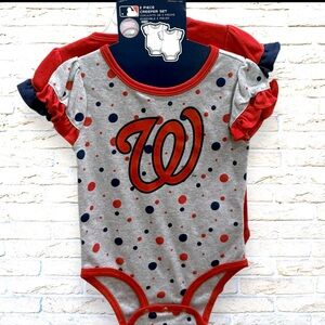 COPY - Washington Nationals Baby Creepers NWT - Set of 2 Onesies - Size 12 mont…